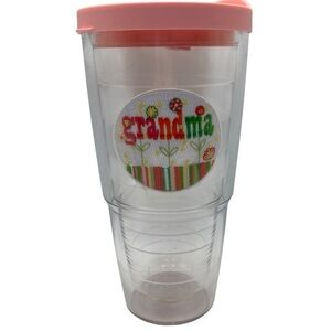 Tervis Hallmark "Grandma Flower" 24 oz Tumbler with pink lid